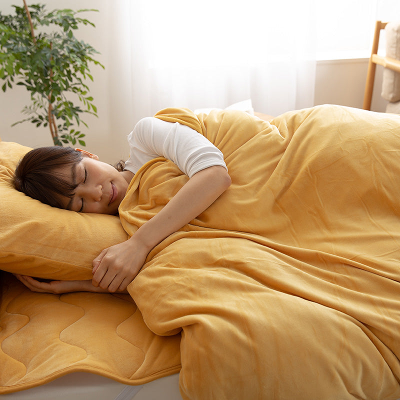 mofua うっとりなめらかパフ 布団を包める毛布 ブランケット