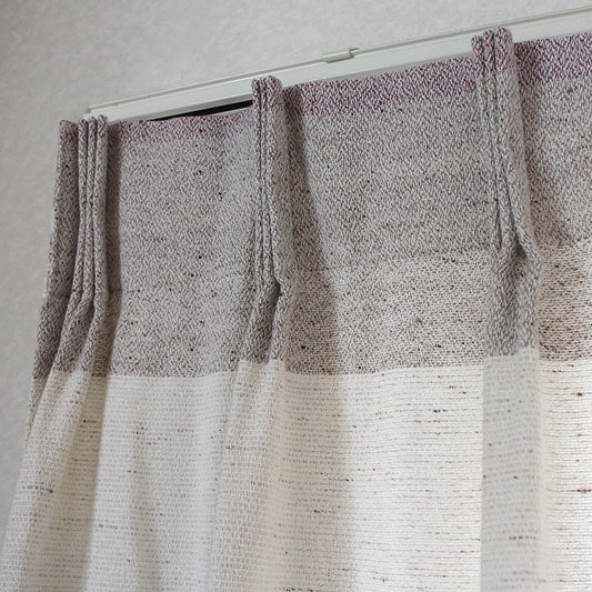 コットンミックスのふんわり天然素材を使用した非遮光カーテン Linnes - リネス ローズ