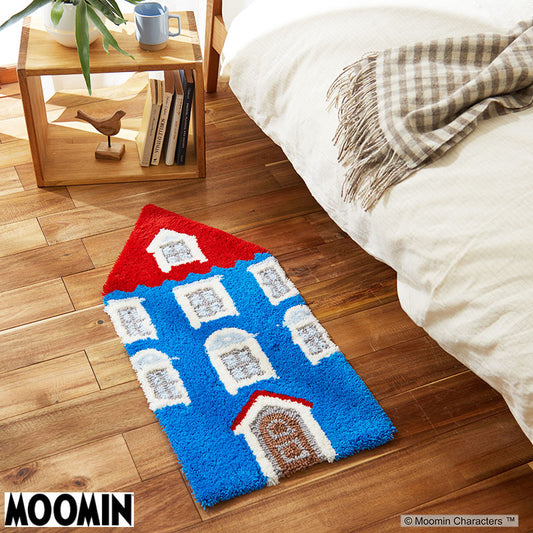 【MOOMIN ムーミン】みんなが集まるムーミン屋敷の玄関マット MOOMIN HOUSE MAT - ムーミンハウスマット ブルー