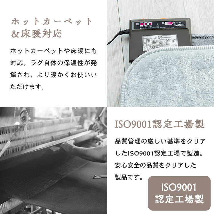 極厚25mm 抗菌防臭・防ダニ ホットカーペットカバー フランネルラグマット