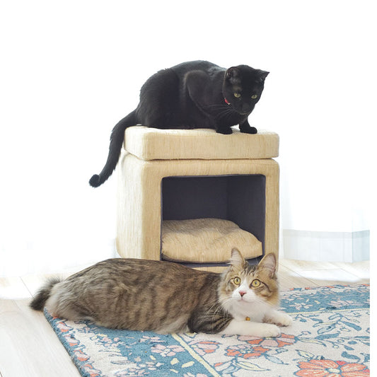 ペットがくつろげるペットハウススツール（四角形タイプ）