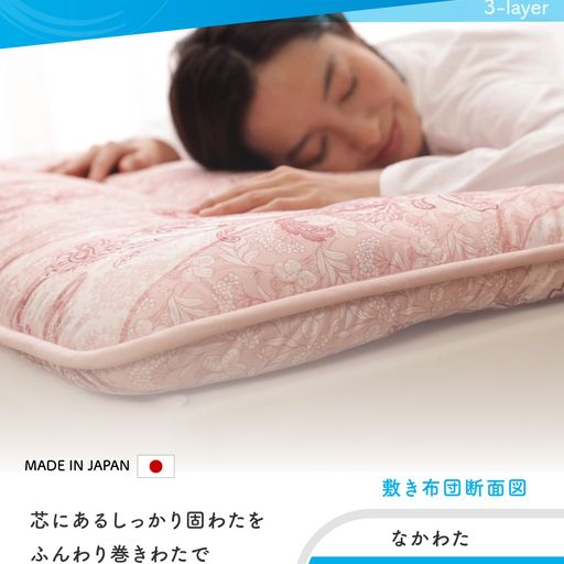 コインランドリーで洗える 日本製 清潔敷布団 シングル