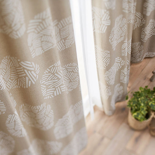 北欧カーテンシリーズ 石ころをモチーフにした飽きの来ないドットパターンの3級遮光カーテン ISHIZUTSUMI - イシヅツミ