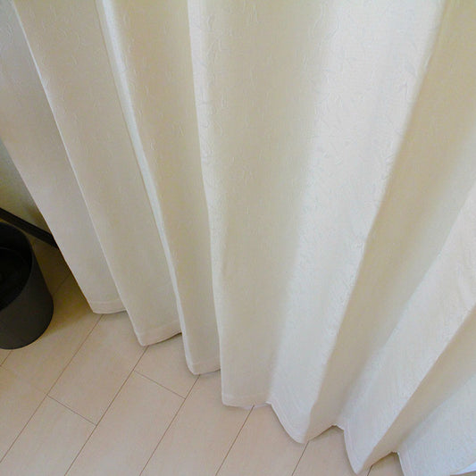 【裏地付き】小花を散りばめたデザイン保温性の高い裏地付き遮光カーテン Serena - セレナ ベージュ（1枚入り）