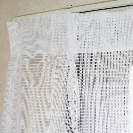 吸湿効果・UVカット・外から見えにくい！3つの高機能が付いたレースカーテン＜Drop - ドロップ ホワイト＞：7サイズ