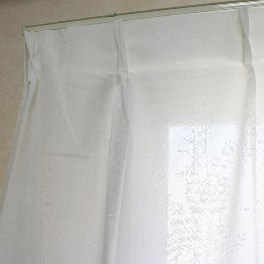 遮熱・UVカット・遮像3つの機能で安心・快適・省エネきれいな花柄イラストが特徴のレースカーテン Rosalie - ロザリー（1枚入り）