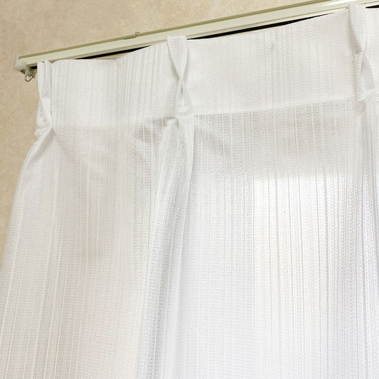 光を採り入れUVも視線もカットするレースカーテン Eco Bright - エコブライト (2枚入)