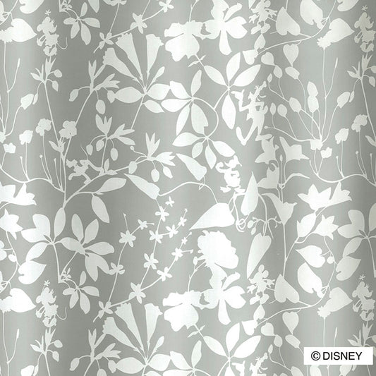 【Disney】透けたときの生地の重なりが美しいリーフ柄のボイルレースカーテン MICKEY Carnival voile - ミッキー カーニバルボイル ホワイト 幅100×丈133～198cm(1枚入)