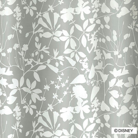 【Disney】透けたときの生地の重なりが美しいリーフ柄のボイルレースカーテン MICKEY Carnival voile - ミッキー カーニバルボイル ホワイト