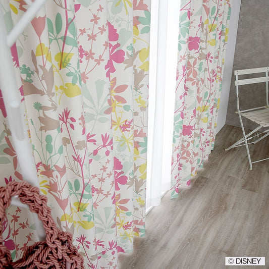 【Disney ディズニー】明るくきれいなカラーで空間に彩りを添えてくれる2級遮光カーテン MICKY Carnva l - ミッキー カーニバル ローズ