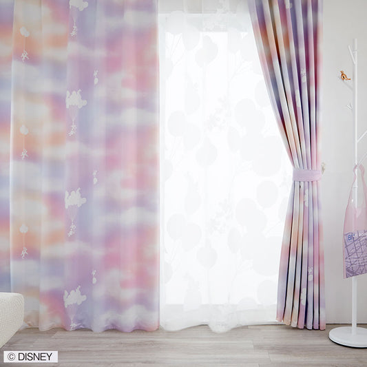【Disney】夢色グラデーションな空の2級遮光カーテン MICKY Mellow - ミッキー メロウ ピンク 幅100×丈135～200cm(1枚入)