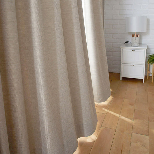 抗菌・抗ウイルス機能付きの合わせやすい無地調の2級遮光カーテン MOCTURNE - モクターン ベージュ