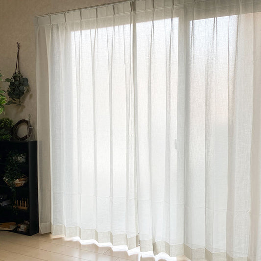 防炎機能を備えたシンプルなデザインのレースカーテン Lill - リル