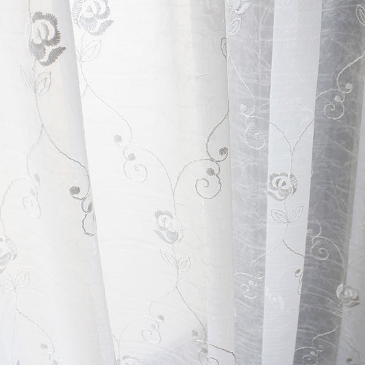 エレガントな刺繍がキレイなデザインのレースカーテン Esen - エセン