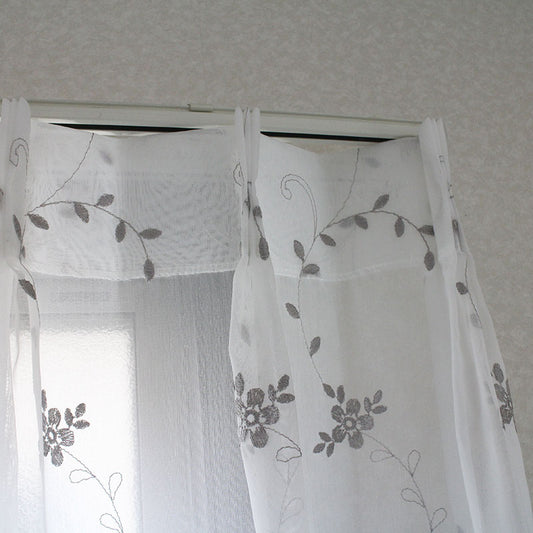 防炎機能付き！エレガントな刺繍がキレイなデザインのレースカーテン Menderes - メンデレス