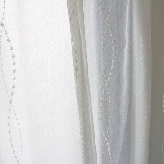エレガントな刺繍がキレイなデザインのレースカーテン Tire - ティレ