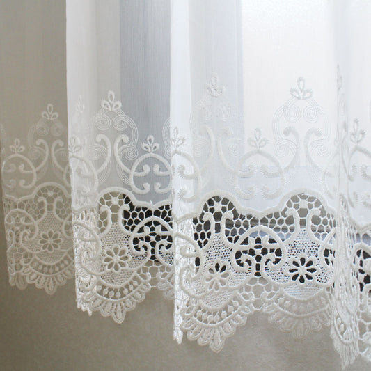 エレガントな刺繍がキレイなデザインのレースカーテン Edemil - エデミル