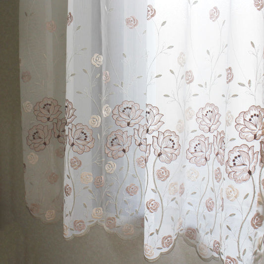 エレガントな刺繍がキレイなデザインのレースカーテン Iznik - イズニク