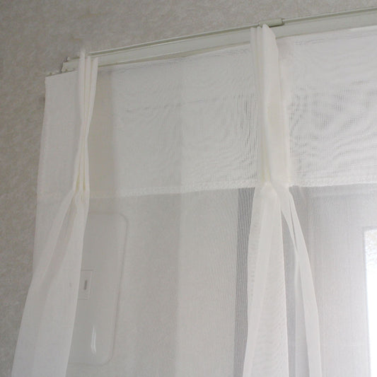エレガントな刺繍がキレイなデザインのレースカーテン Finike - フィニケ