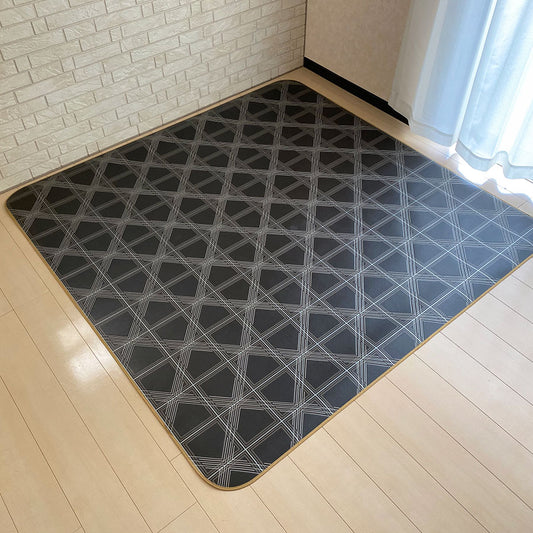 汚れても拭き取るだけでキレイ！はっ水＆抗菌加工ダイニングラグ Blaze - ブレイズ