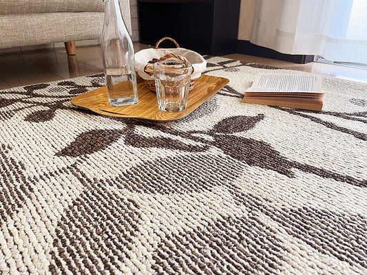 こぼれてもパッと弾く撥水加工で手洗いできる抗菌防ダニダイニング リビングアクセントラグ レーデ - Rhede ナチュラル