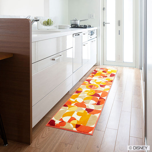【Disney】ジオメトリックなパターンがモダンのキッチンマット MICKEY Semicircle KITCHENMAT- ミッキー セミサークルキッチンマット