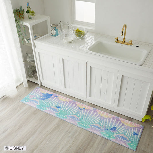 【Disney】カラフルなグラデーションの貝殻模様のキッチンマット PRINCES Shell KITCHENMAT - プリンセス シェルキッチンマット