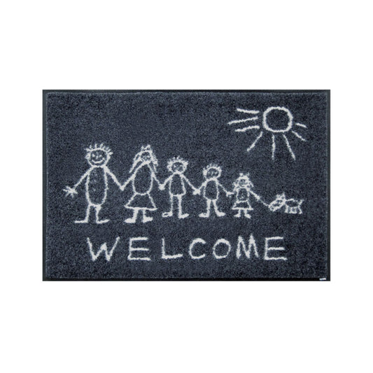 室内・屋外どちらでも使える機能性と丈夫さが魅力の玄関マット 50×75cm  wash+dry(ウォッシュ アンド ドライ) Welcome  Sunnyside