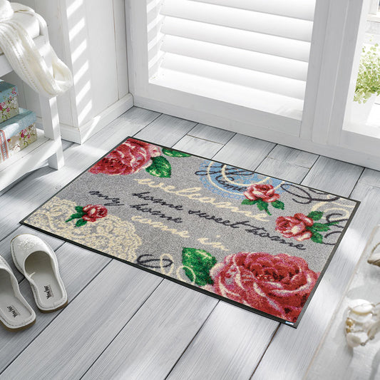室内・屋外どちらでも使える機能性と丈夫さが魅力の洗える玄関マット 50×75cm  wash+dry(ウォッシュ アンド ドライ) Nordic Romance