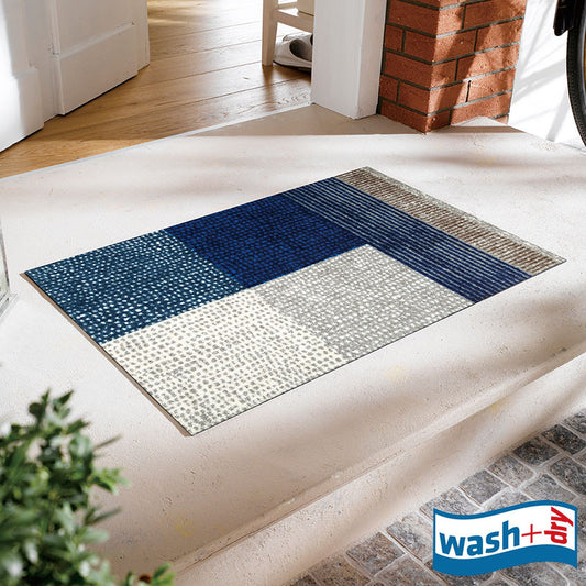 室内・屋外どちらでも使える機能性と丈夫さが魅力の洗える玄関マット 50×75cm  wash+dry(ウォッシュ アンド ドライ) Lanas
