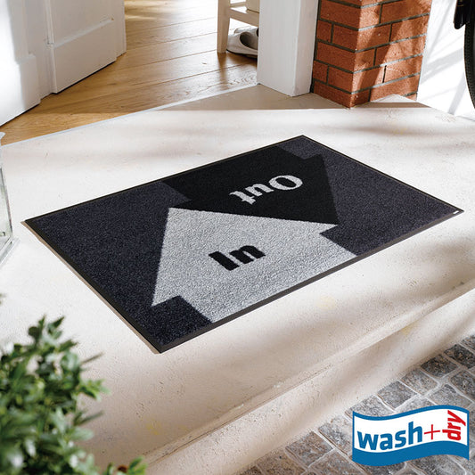 室内・屋外どちらでも使える機能性と丈夫さが魅力の洗える玄関マット 50×75cm  wash+dry(ウォッシュ アンド ドライ)  In & Out