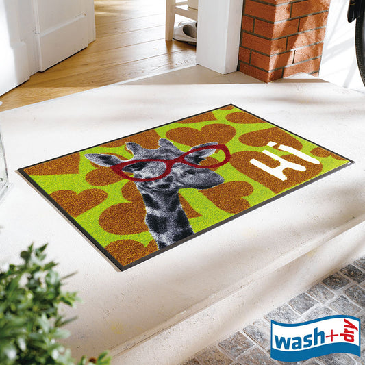 室内・屋外どちらでも使える機能性と丈夫さが魅力の洗える玄関マット 50×75cm  wash+dry(ウォッシュ アンド ドライ)  Shiraff