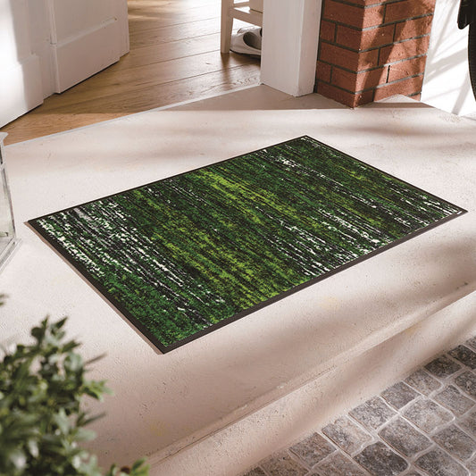 室内・屋外どちらでも使える機能性と丈夫さが魅力の洗える玄関マット 50×75cm  wash+dry(ウォッシュ アンド ドライ)  Scratchy green