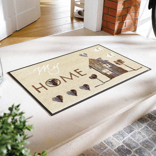 室内・屋外どちらでも使える機能性と丈夫さが魅力の洗える玄関マット 50×75cm  wash+dry(ウォッシュ アンド ドライ)  My Home