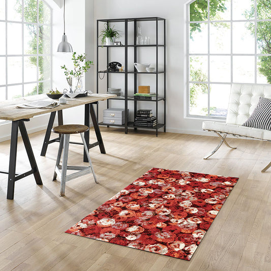 室内・屋外どちらでも使える機能性と丈夫さが魅力の洗える玄関マット 75×120cm  wash+dry(ウォッシュ アンド ドライ)  Punilla red