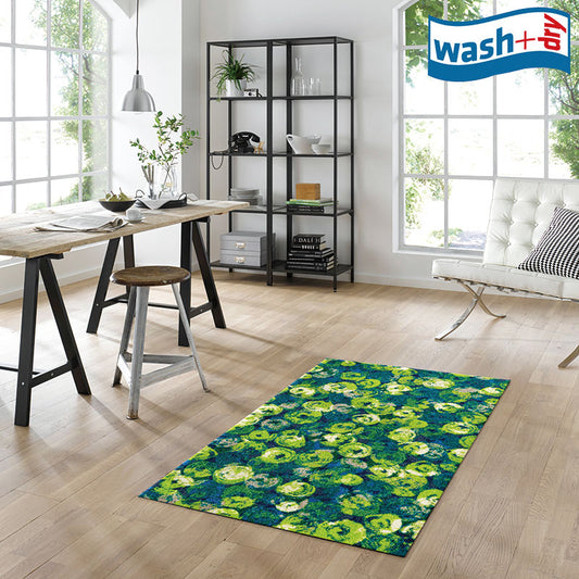 室内・屋外どちらでも使える機能性と丈夫さが魅力の洗える玄関マット 75×120cm  wash+dry(ウォッシュ アンド ドライ)  Punilla green