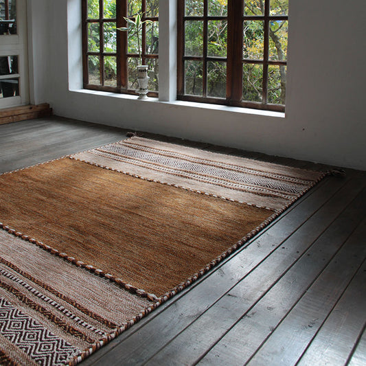 天然素材！インド製綿100％の肌触りが気持ちいいナチュラルコットンラグ Zakk - ザック ベージュ