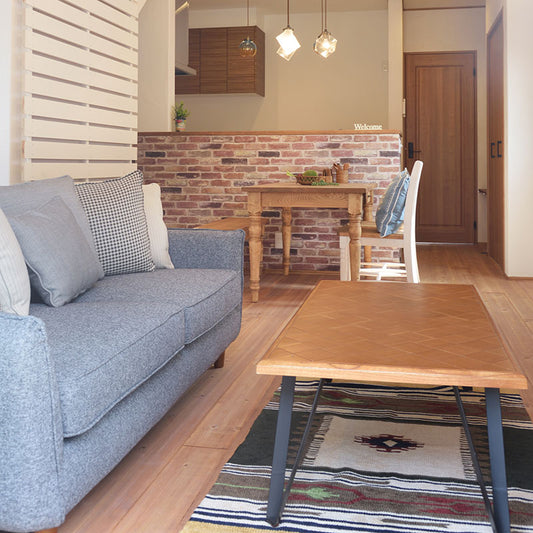 天然素材！インド製綿100％の肌触りが気持ちいいナチュラルコットンキリムラグマット Kilumun - キリムン