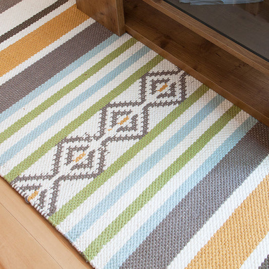 天然素材！インド製綿100％の肌触りが気持ちいいナチュラルコットンラグ Sabo - サボ