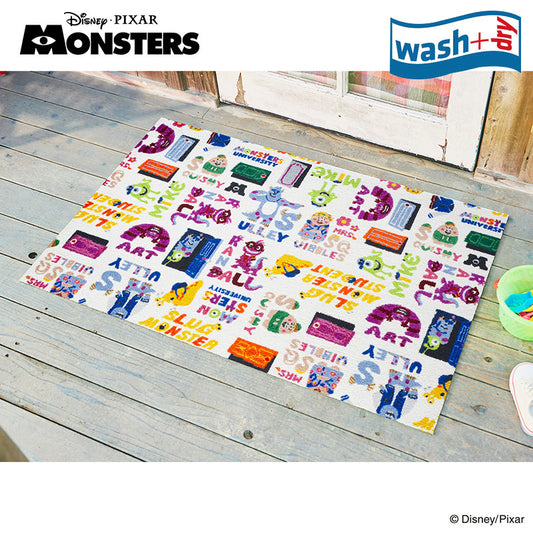 室内・屋外どちらでも使える機能性と丈夫さが魅力の洗える玄関マット 75×120cm  wash+dry(ウォッシュ アンド ドライ)  Monsters Inc/モンスターズインク