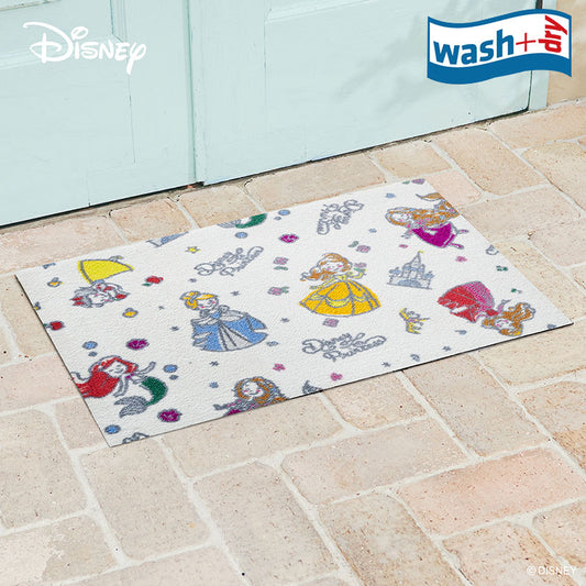室内・屋外どちらでも使える機能性と丈夫さが魅力の洗える玄関マット 50×75cm  wash+dry(ウォッシュ アンド ドライ)  Princess/プリンセス