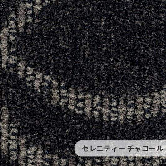 自由な曲線のフォルムは空間に広がりを感じさせます ナイロンカーペット Serenity - セレニティー チャコール