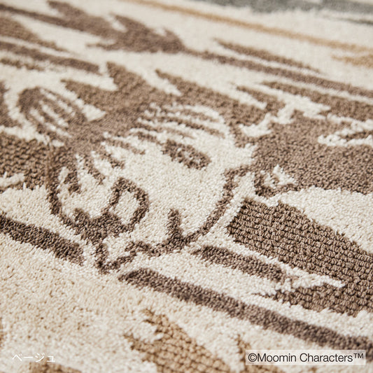 お花畑からひょこっと顔を覗かせるちびのミイ  LITTLE MY WILD FLOWER RUG - リトルミイワイルドフラワー ベージュ 約130×185cm