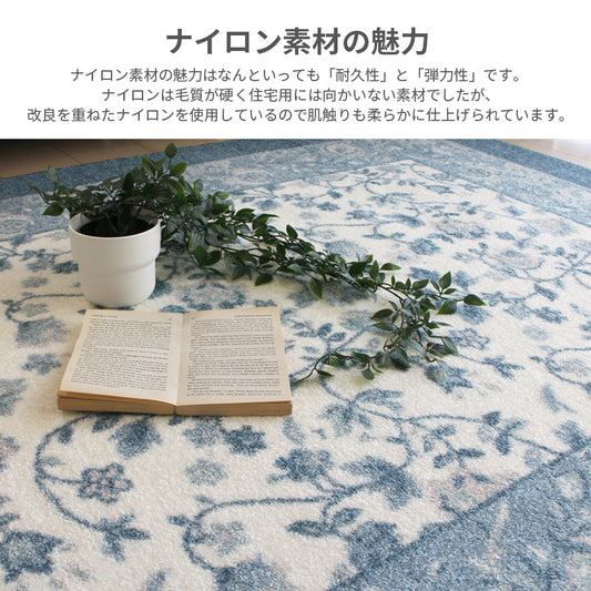 さわやかな印象の透明感あるカラーでエレガントなナイロンラグ JULEN - ジュレン