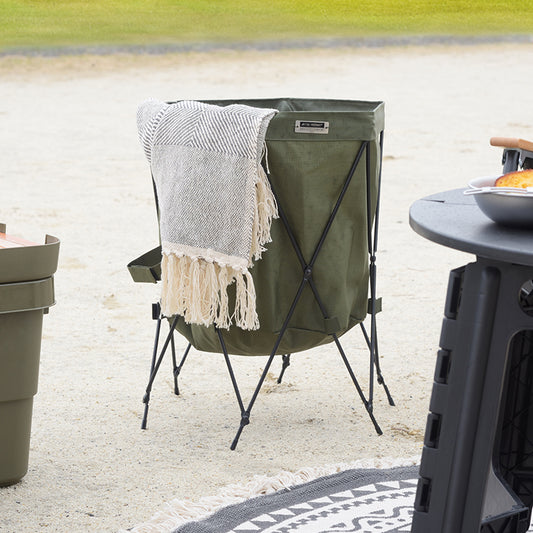 折りたたみができ持ち運びが手軽に行えるフォールディングバスケット