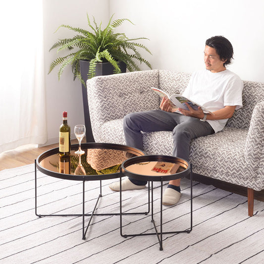 天板が取外しできるラウンド トレーテーブル Sサイズ