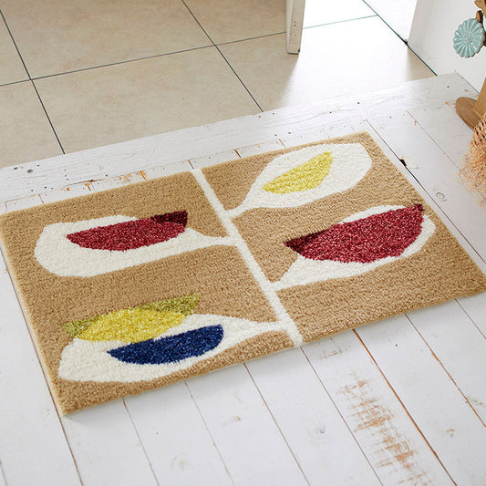 みずみずしい果実が実っている木々がモチーフの北欧デザイン！日本製北欧デザイン玄関マット45×75cm kajyumaro - カジュマロ ベージュ