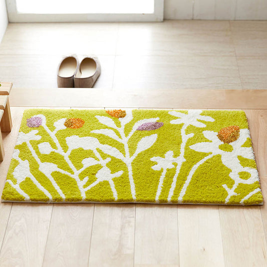 やさしい北欧カラーにアクセントをきかした北欧デザイン！日本製北欧デザイン玄関マット45×75cm Kuka - クーカ イエロー