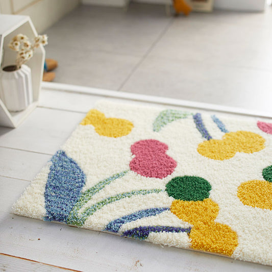 カラフルな色合いが玄関を明るくする北欧デザイン！日本製北欧デザイン玄関マット45×75cm Popo - ポポ