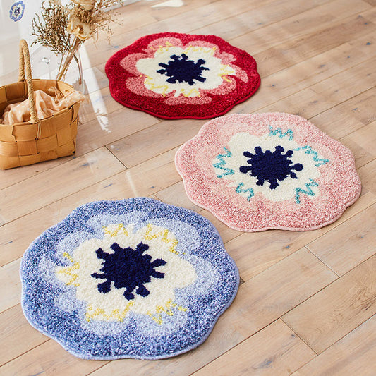 コクリコの花を切り取った北欧デザイン！日本製北欧デザイン変形マット50×50cm Ririko -リコ